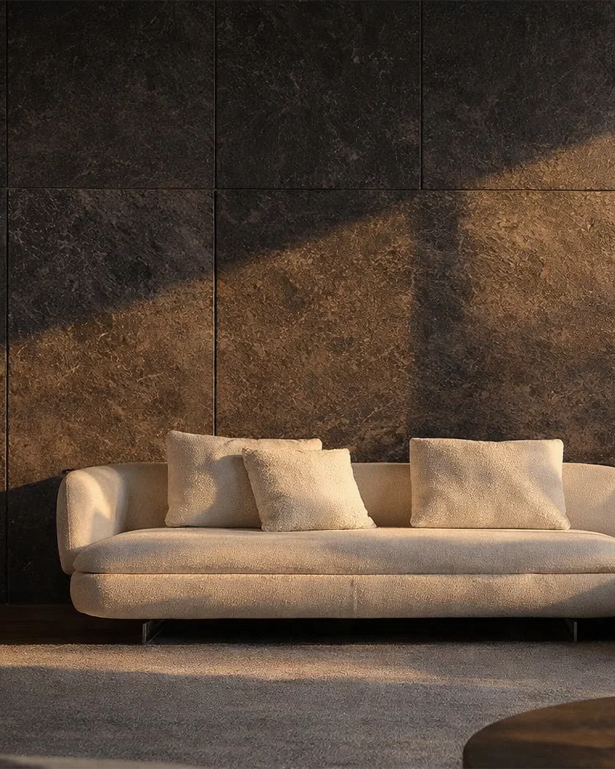 Restly boucle luxury fabric sofa saki